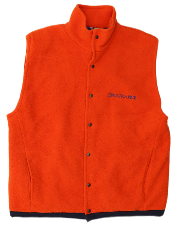 Endurance Herren-Fleeceweste UK 40 Large Orange Colourblock Polyester