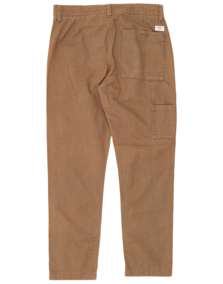 Timberland Herren Slim Cargohose W31 L32 Braune Baumwolle