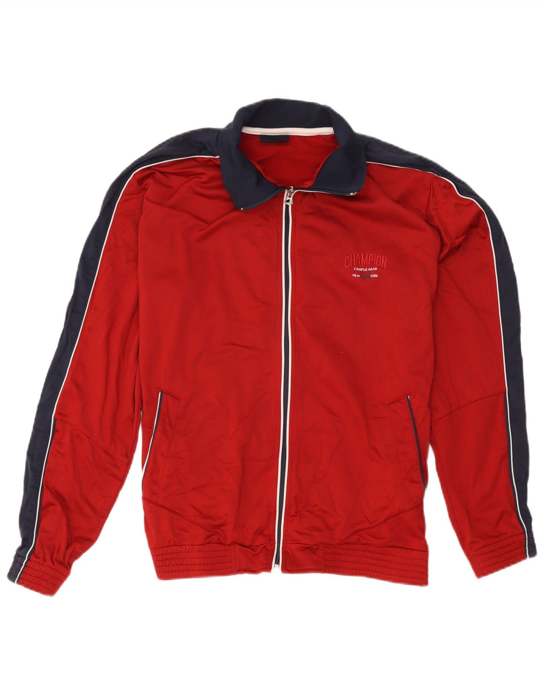 Champion Damen-Trainingsanzugoberteil, UK 16, Größe L, Rot, Colourblock-Polyester