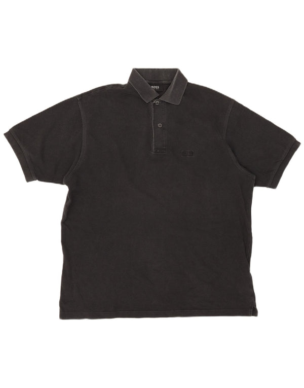 Hugo Boss Herren Poloshirt XL Schwarz Baumwolle