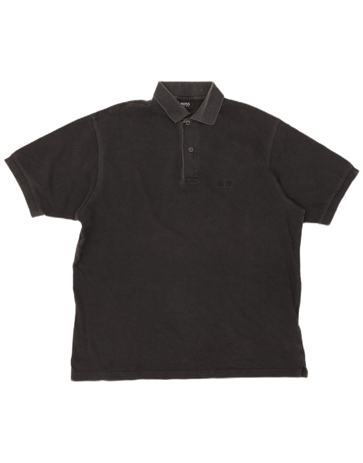 Hugo Boss Herren Poloshirt XL Schwarz Baumwolle