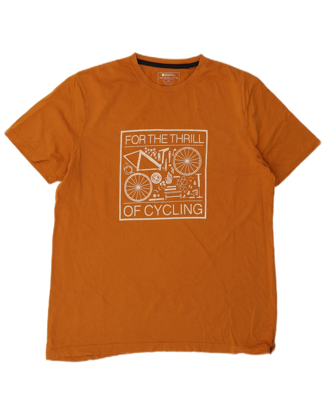Mountain Warehouse Herren-T-Shirt mit Grafik, Größe L, Orange, Baumwolle