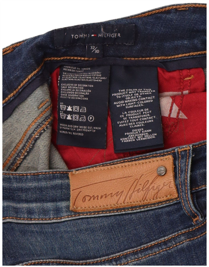 Tommy Hilfiger Damen Bootcut Jeans W32 L30 Marineblau Baumwolle