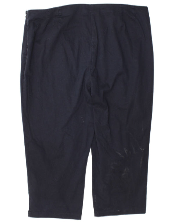 Marks & Spencer Damen Caprihose UK 16 Large W34 L19 Marineblaue Baumwolle