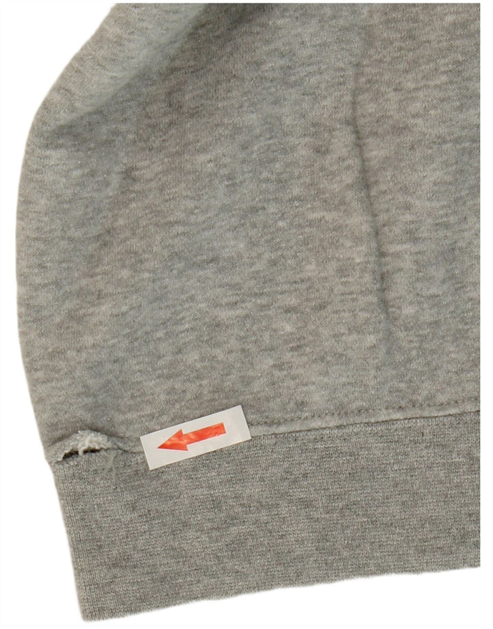 Nike Damen Kapuzenpullover UK 14 Mittelgraue Baumwolle