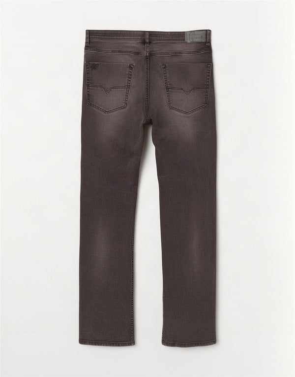 Diesel Mens Zatiny Regular Fit Straight Jeans W36 L30 Black Cotton