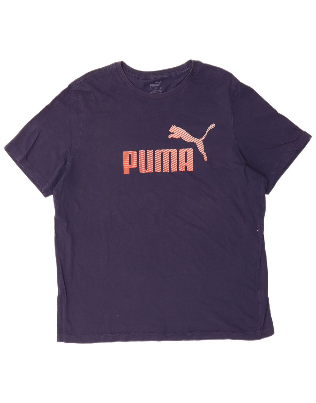 PUMA Mens Graphic T-Shirt Top XL Navy Blue