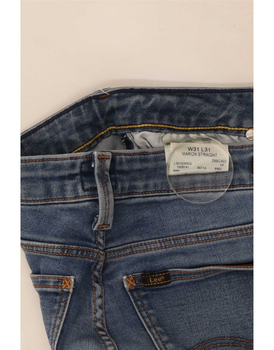 Lee Damen Marion Straight Jeans W31 L31 Blaue Baumwolle