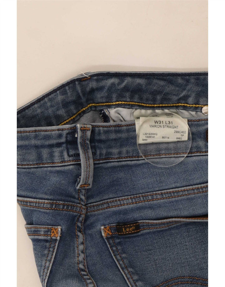 Lee Damen Marion Straight Jeans W31 L31 Blaue Baumwolle