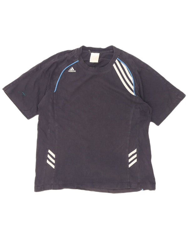 Adidas Herren T-Shirt Top XL Marineblau Baumwolle