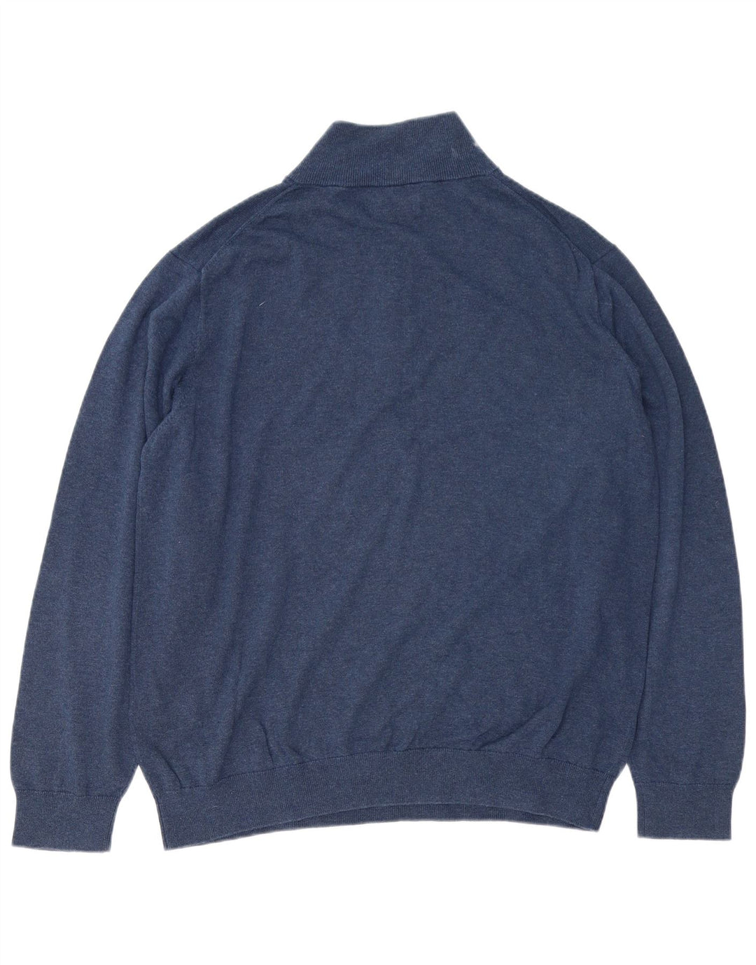 Gant Herren-Pullover mit Reißverschluss am Hals, 2XL, marineblaue Baumwolle