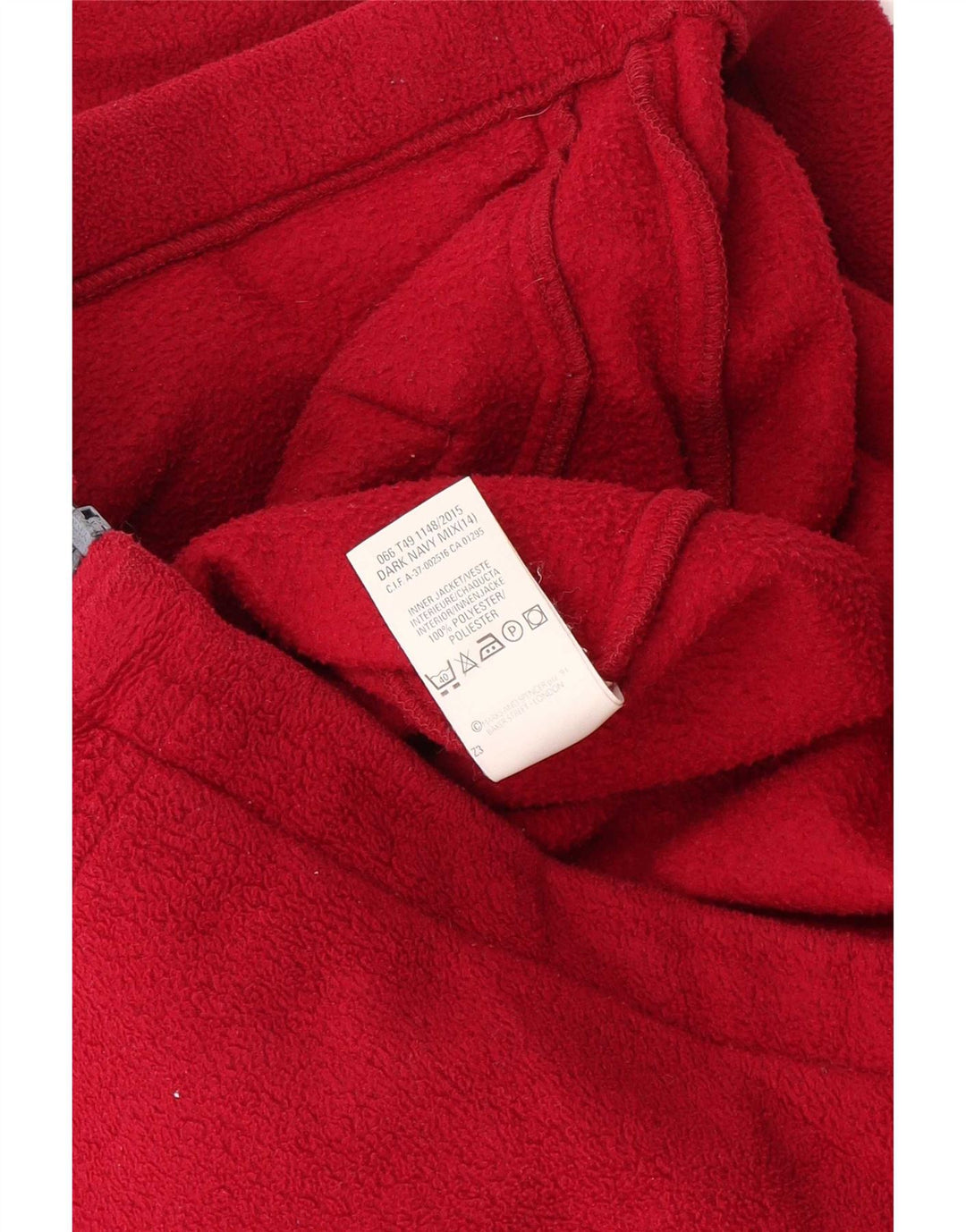 Marks & Spencer Damen-Fleecejacke in Übergröße, UK 14, Größe L, Rot, Polyester