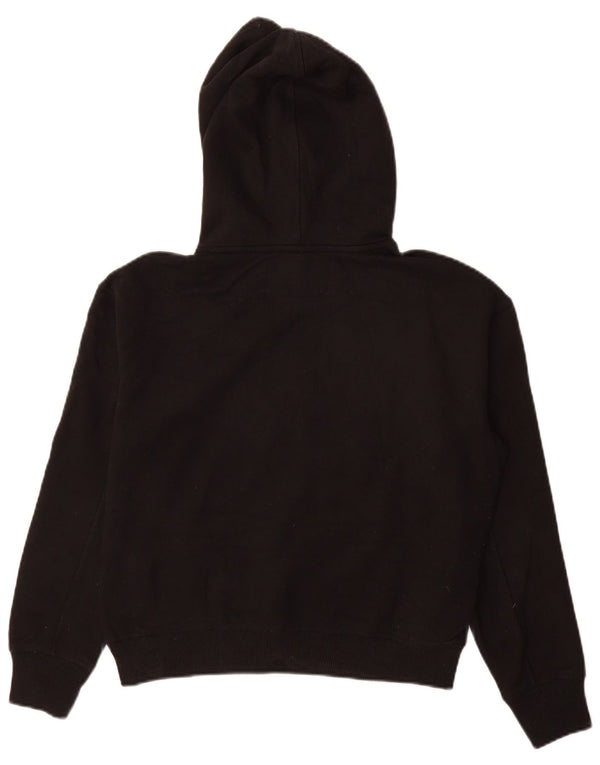 CALVIN KLEIN JEANS Damen Kapuzenpullover UK 14 Mittelschwarze Baumwolle