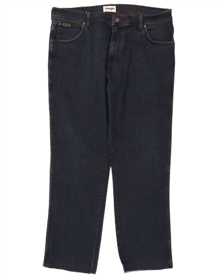Wrangler Herren Straight Jeans W38 L31 Marineblau