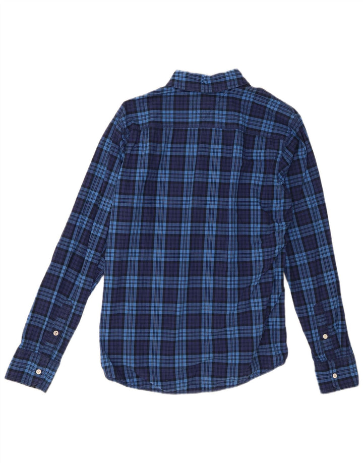 Tommy Hilfiger Herrenhemd, groß, blau kariert, Baumwolle