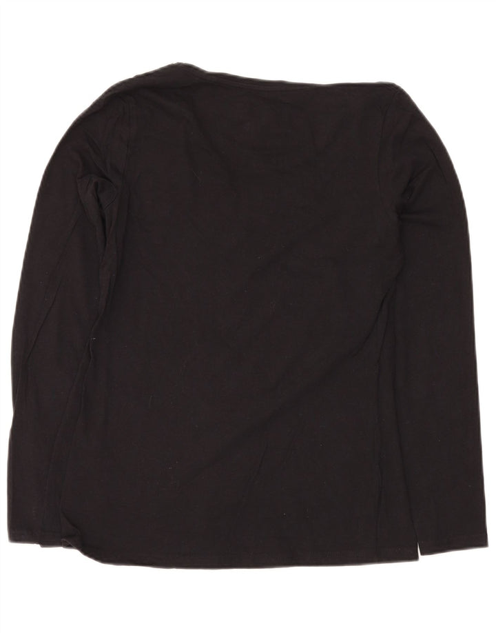 LOTTO Damen Top Langarm UK 10 Small Schwarz Baumwolle