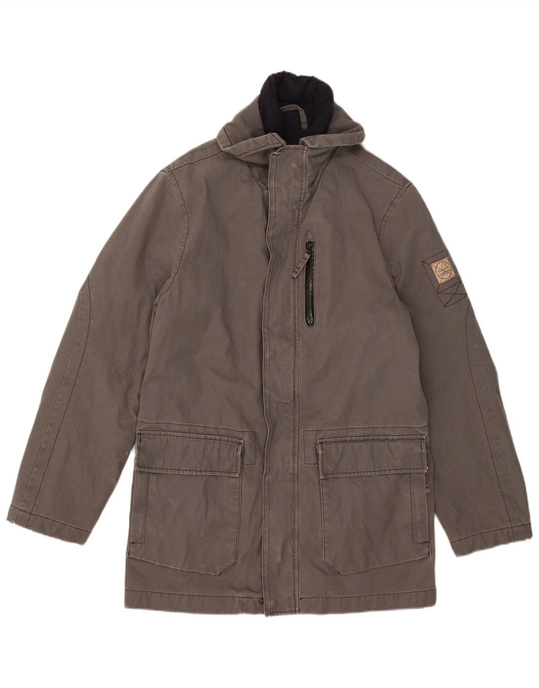 Murphy & Nye Herren Parka Jacke UK 38 Mittelgraue Baumwolle