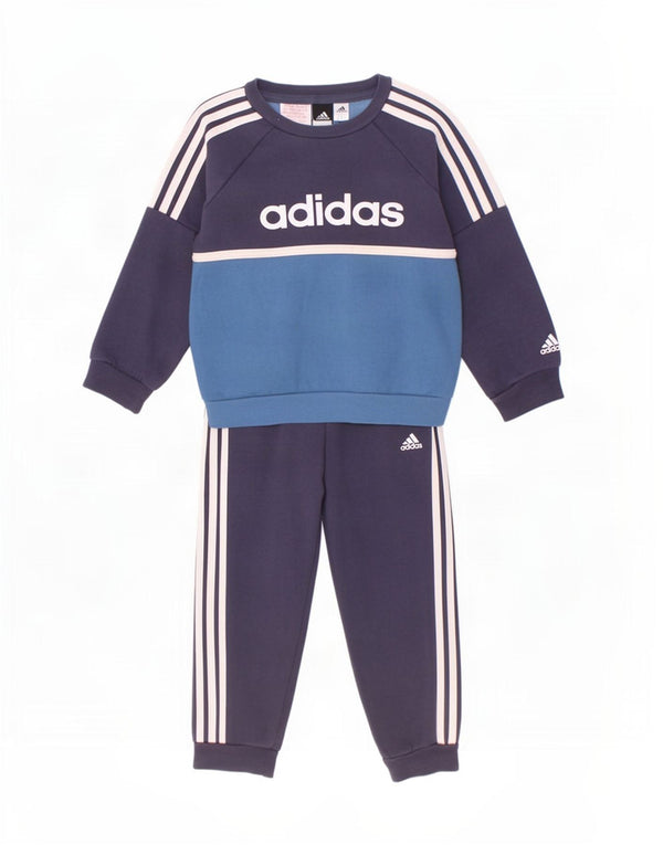 Adidas Baby-Jungen-Trainingsanzug mit Grafik, 18–24 Monate, Marineblau, Farbblock