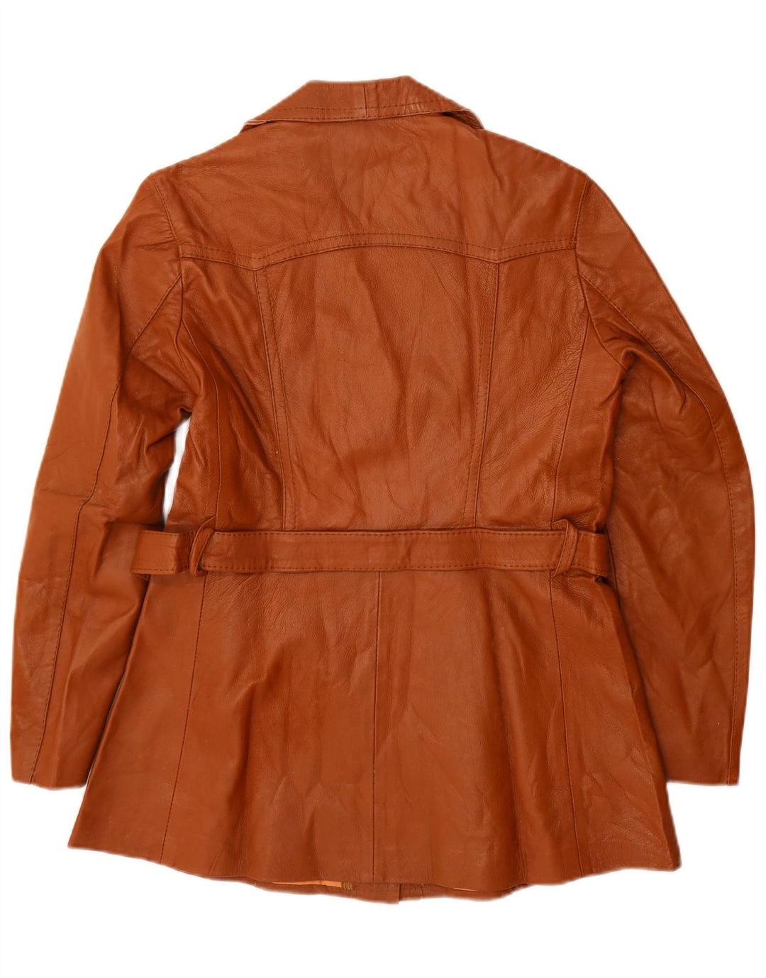 Vintage Damen Lederjacke UK 14 Mittelbraunes Leder