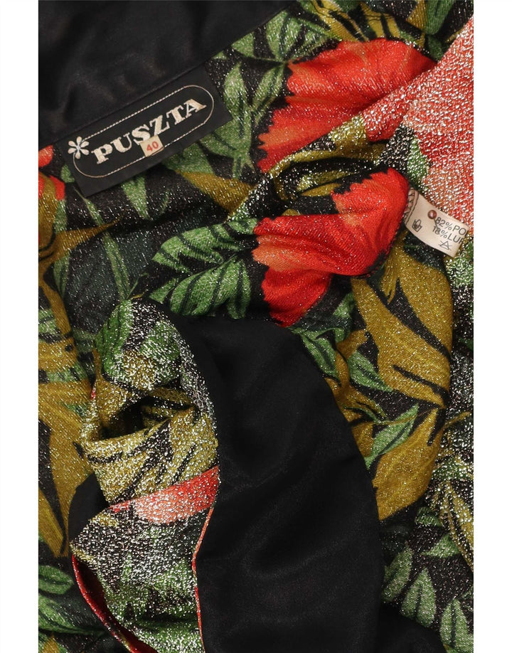 Puszta Damen-Cardigan-Oberteil mit 3/4-Ärmeln, EU 40, mittelgroß, mehrfarbig, Blumenmuster