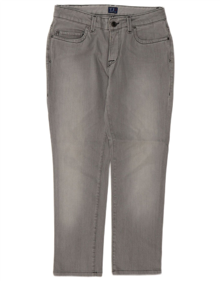 Trussardi Damen Slim Jeans W27 L27 Graue Baumwolle