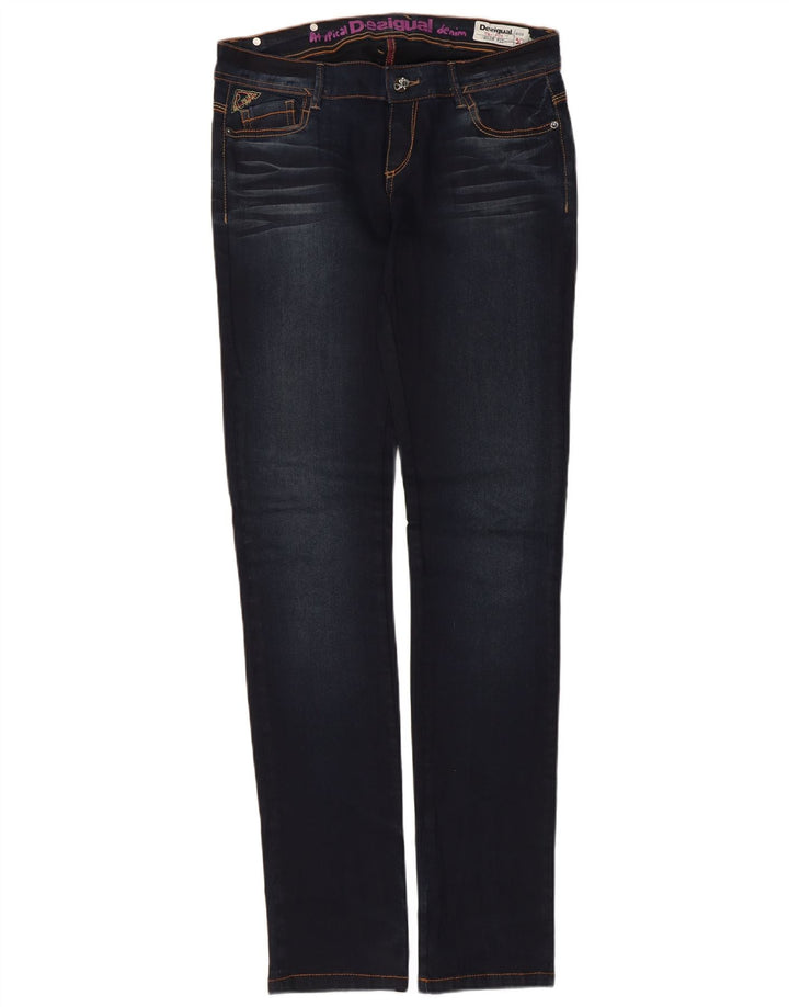 Desigual Damen Slim Jeans W30 L32 Marineblaue Baumwolle