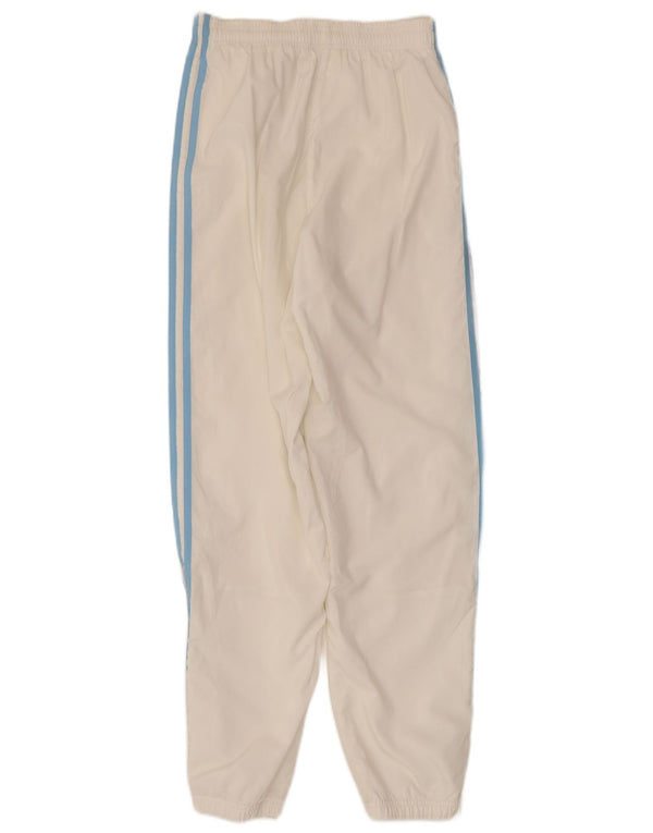ADIDAS Damen Trainingshose Jogger UK 10 Small Weiß Polyester