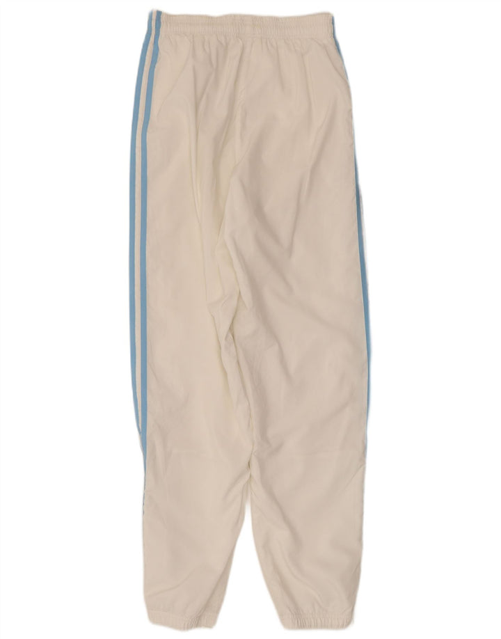 ADIDAS Damen Trainingshose Jogger UK 10 Small Weiß Polyester