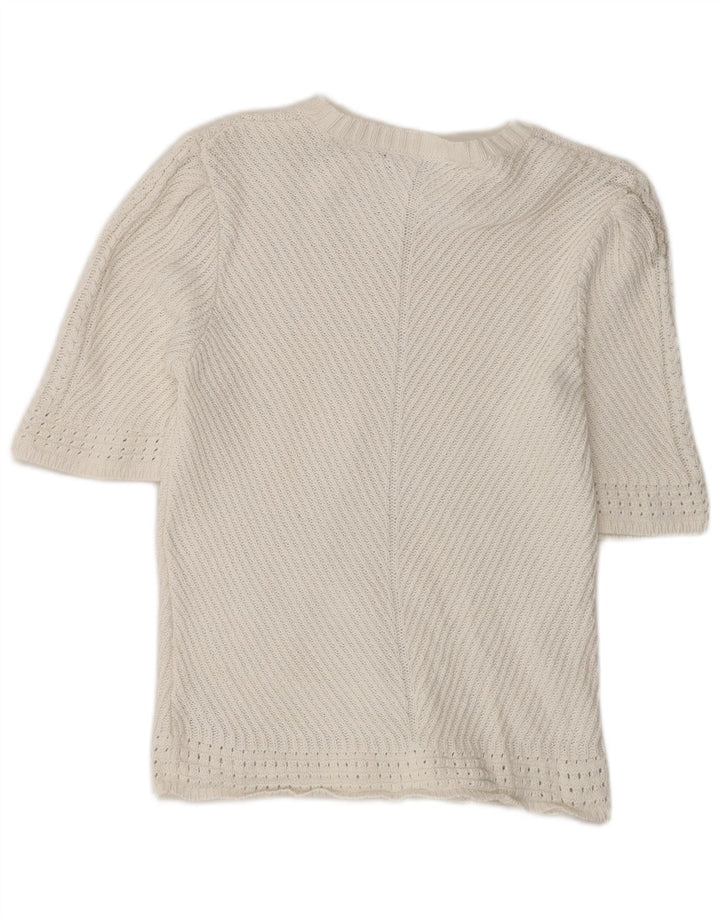 Marks & Spencer Damen-Pullover mit U-Boot-Ausschnitt, Gr. 14, Mittel, gebrochenes Weiß