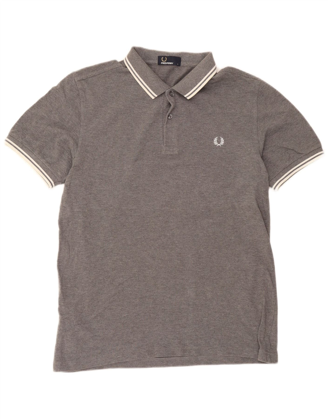 Fred Perry Herren-Poloshirt, große grau gefleckte Baumwolle