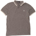 Fred Perry Herren-Poloshirt, große grau gefleckte Baumwolle