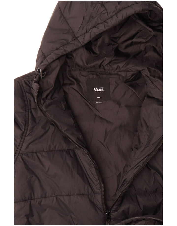 VANS Herren-Jacke mit Kapuze, gepolstert, UK 36, Größe S, schwarzes Nylon