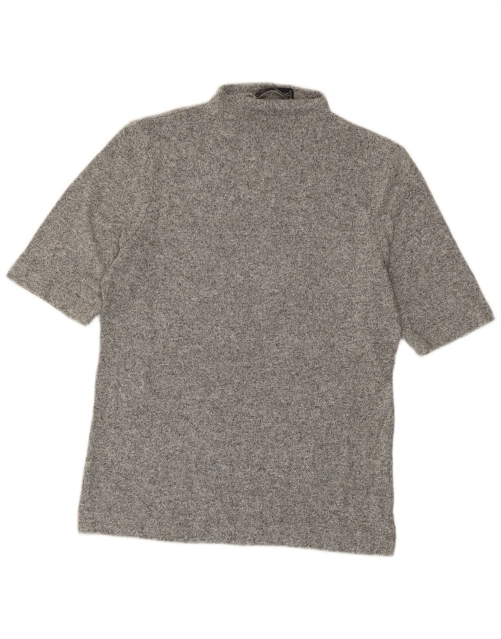 Marks & Spencer Damen T-Shirt Top UK 12 Mittelgrau meliert