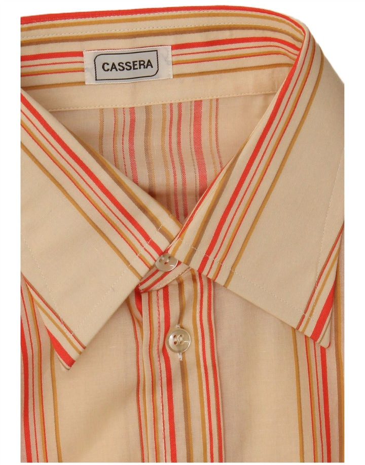 Cassera Herrenhemd Mittelorange gestreift