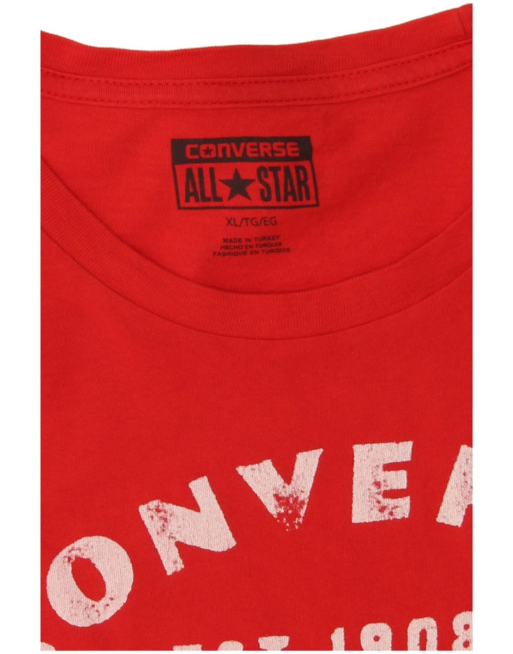 Converse Herren Grafik T-Shirt Top XL Rot