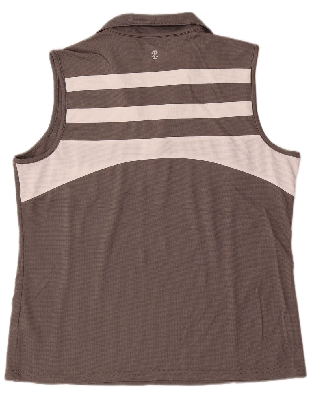 IZOD Damen ärmelloses Poloshirt UK 18 XL Graues Colourblock-Polyester