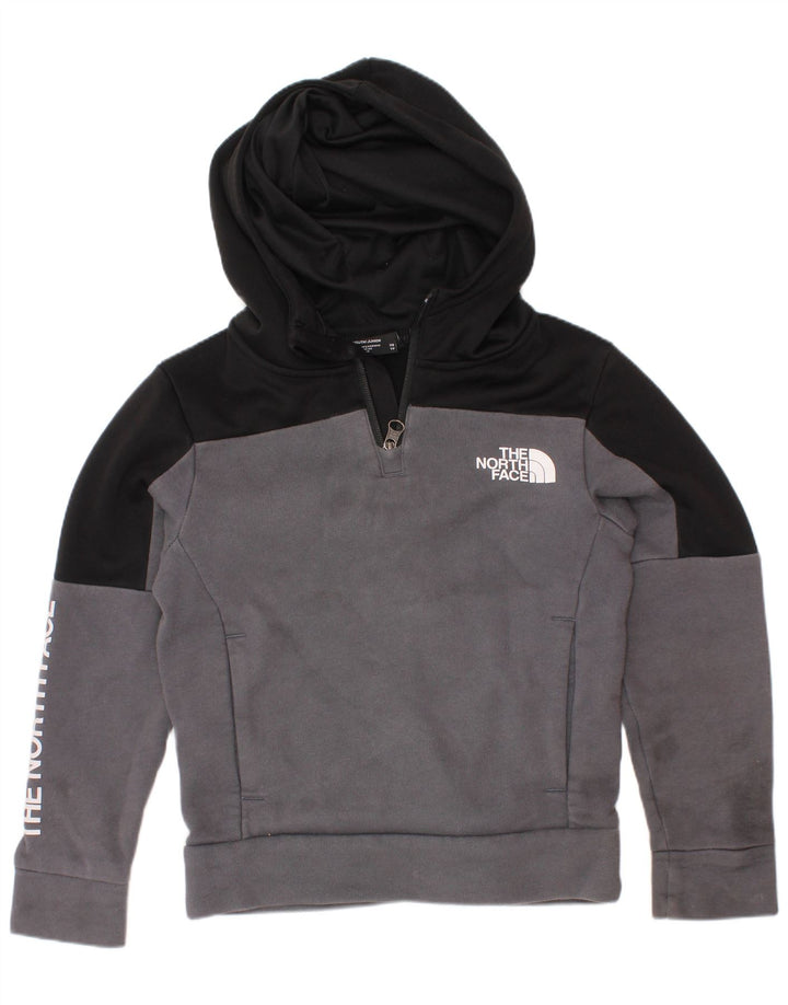 THE NORTH FACE Jungen-Pullover mit grafischem Kapuzenpullover, 5–6 Jahre, XS, Grau, Farbblock