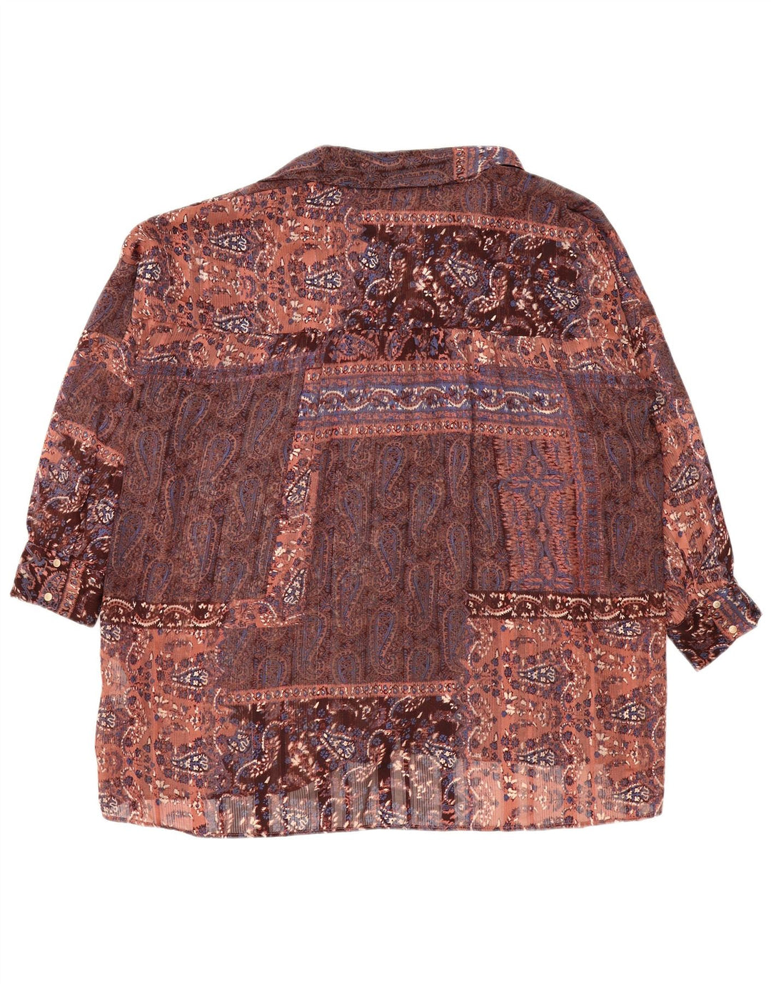 Übergroße Damen-Hemdbluse von Zara, Größe M, mehrfarbig, Paisleymuster