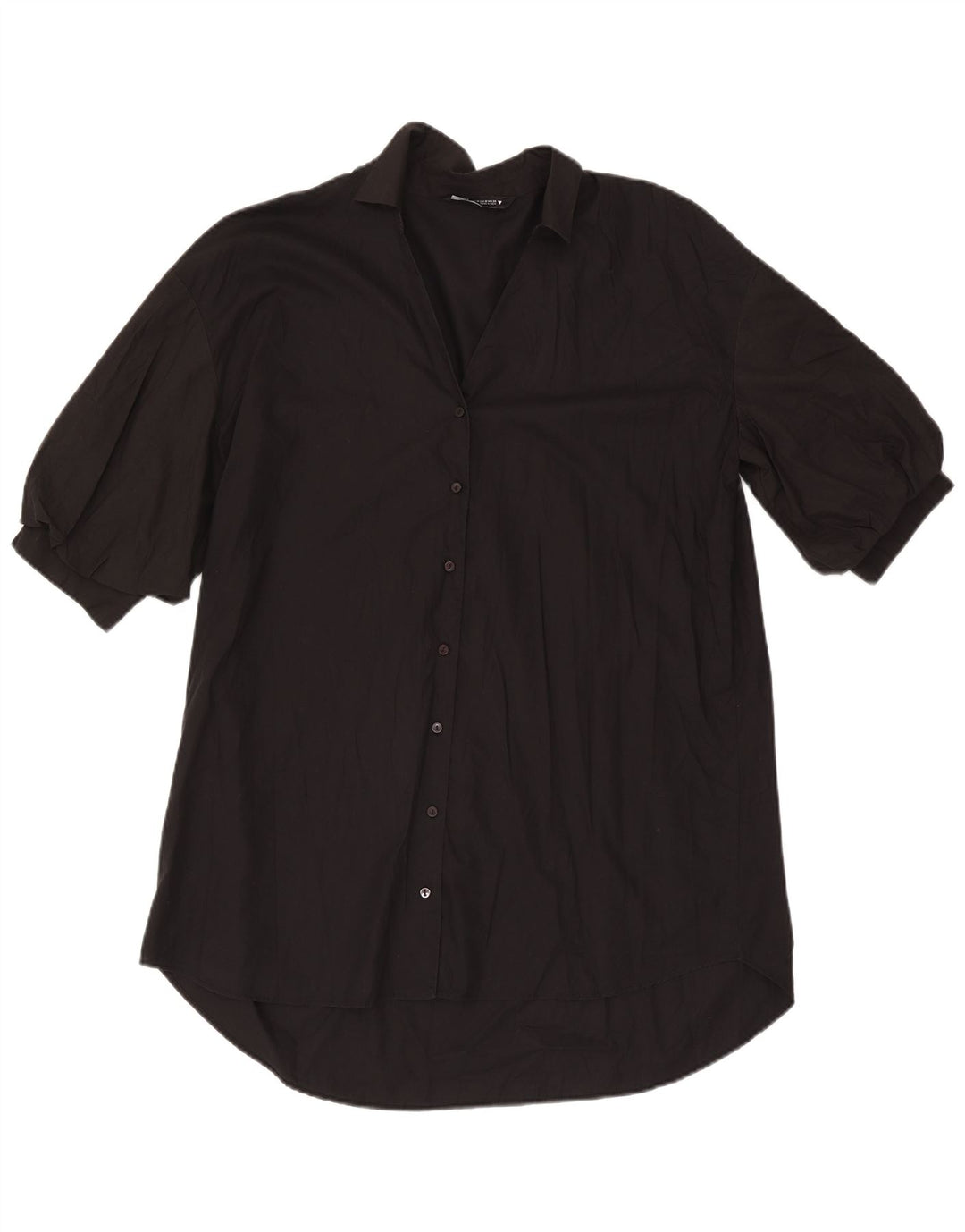 Zara Damen Hemdkleid UK 14 Medium Schwarz