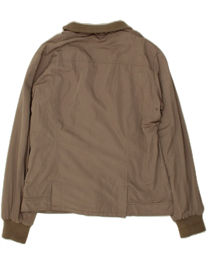 ELLESSE Womens Bomber Jacket UK 16 Large Brown Polyester Vintage Ellesse and Second-Hand Ellesse from Messina Hembry 