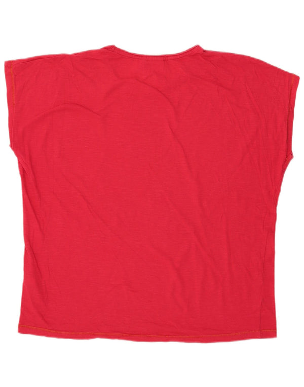 Weird Fish Grafik-T-Shirt-Oberteil für Damen, UK 14, Größe L, Rosa, Baumwolle