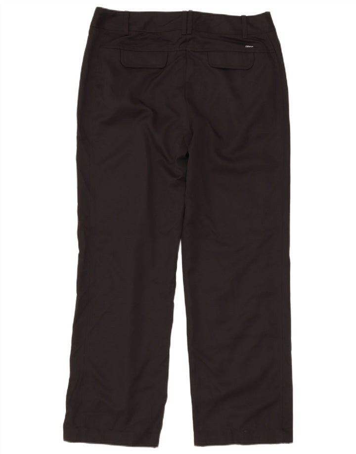 IZOD Gerade Chino-Hose für Damen, US 10, Größe L, W32, L30, Schwarz, Polyester