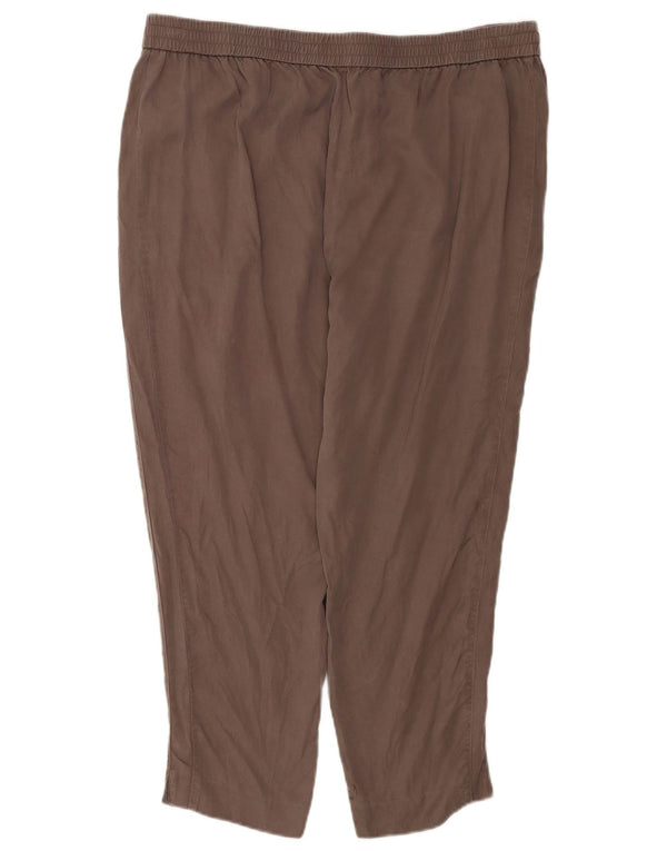 MINT VELVET Kurz geschnittene Damenhose UK 18 XL W38 L26 Graues Lyocell