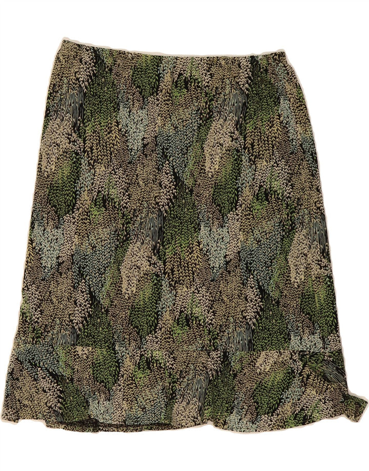 BCBGMAXAZRIA Womens A-Line Skirt Medium W30 Green Floral Polyester Vintage BCBGMAXAZRIA and Second-Hand BCBGMAXAZRIA from Messina Hembry 