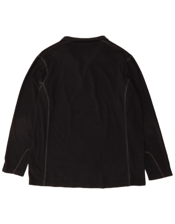 Columbia Herren-Fleecepullover mit Reißverschluss, XL, schwarzes Polyester