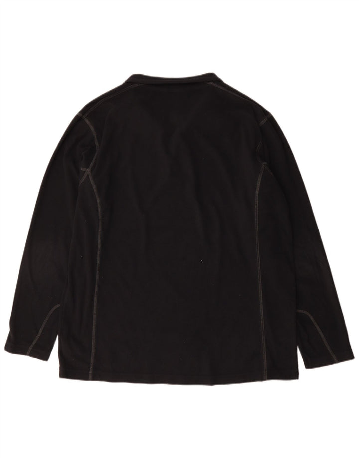 Columbia Herren-Fleecepullover mit Reißverschluss, XL, schwarzes Polyester