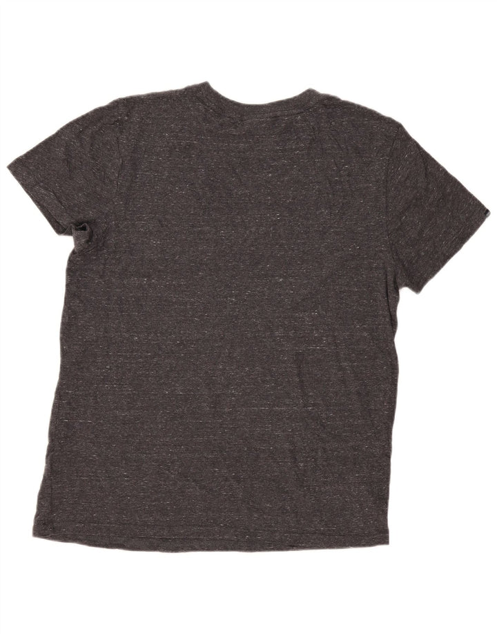 Superdry Herren-T-Shirt-Oberteil XL aus grau gefleckter Baumwolle