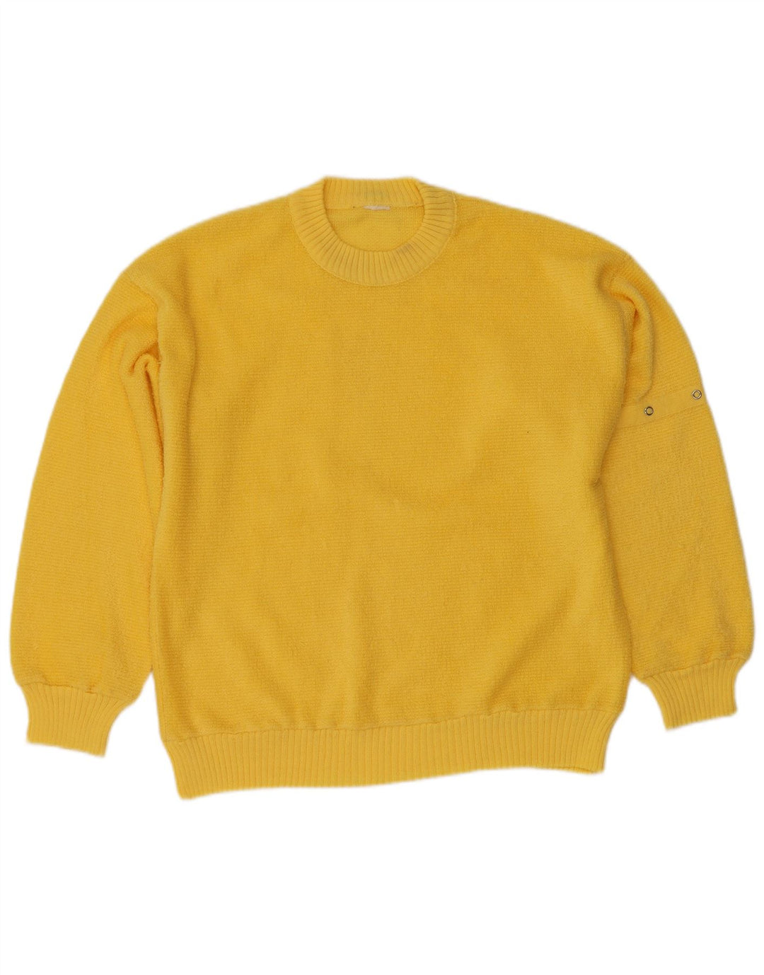 Vintage Herren Rundhalspullover Pullover Klein Gelb