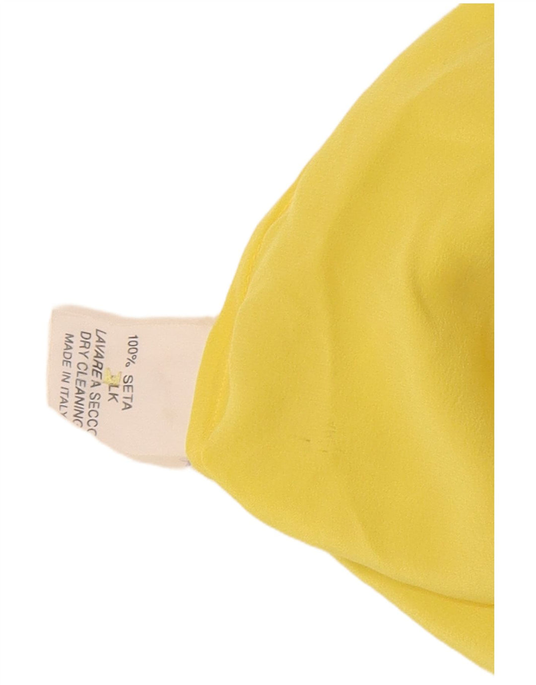 Vintage Damen Hemdbluse UK 16 Große gelbe Seide