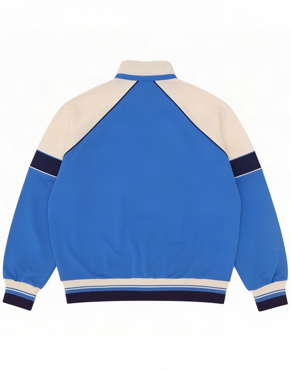 Ennerre Damen-Trainingsanzug-Top-Jacke, UK 22 3XL, blaues Colourblock-Polyamid